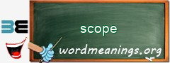 WordMeaning blackboard for scope